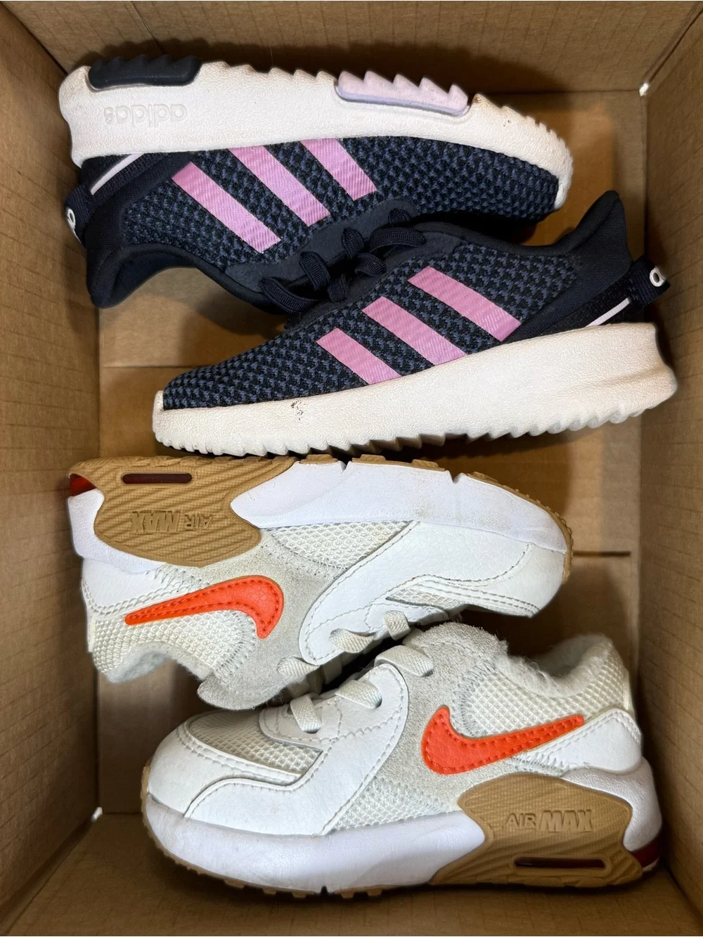 Toddler Girls Nike and Adidas Athletic Sneakers Bundle Size 6